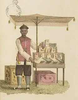 Image 15Chinese Bookseller, illustration, c. 1824 (from History of books)