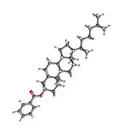 Molecular model of cholesteryl benzoate