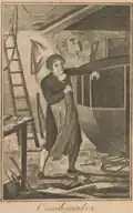 Engraving of a coach-maker in his workshop