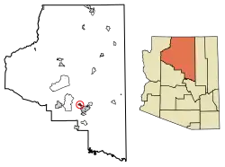 Location of Fort Valley in Coconino County, Arizona.