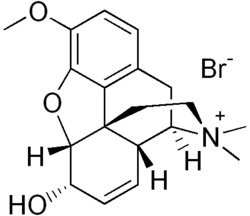 Chemical structure of Codeine methylbromide.