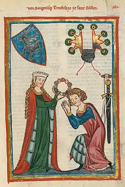 Image 57Illustration from the Codex Manesse, a German book from the Middle Ages (from History of books)