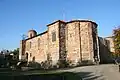Colchester Castle, showing the external apse of the chapel; the two upper floors were demolished in the 18th century