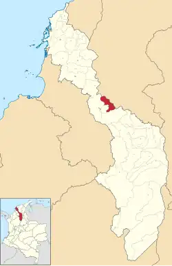 Location of the municipality and town of Talaiga Nuevo in the Bolívar Department of Colombia
