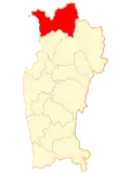 Map of La Higuera commune in Coquimbo Region