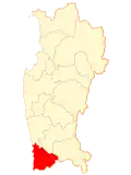 Map of Los Vilos commune in Coquimbo Region