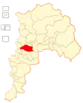 Location of the Quillota commune in the Valparaíso Region