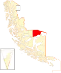 Location of the San Gregorio commune in Magallanes Region