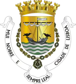 Coat of arms of Lisbon, capital of Portugal