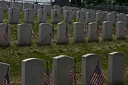 The "Old Field" with Civil War graves.