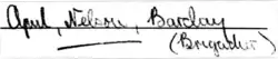Cyril Nelson Barclay signature