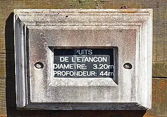 Inscriptions on the Etançon well.