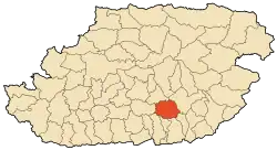 Location of Ain El Hammam within Tizi Ouzou Province