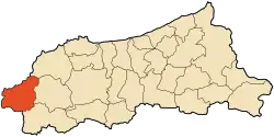 Location of Ziama Mansouria in the Jijel Province