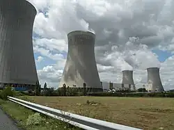 Photograph of the Dampierre nuclear power plant, commissioned in 1980