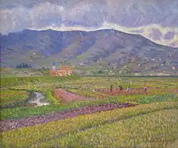 May rain. Basque Country, Dario De Regoyos, 1902