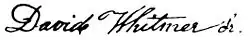 Signature of David Whitmer