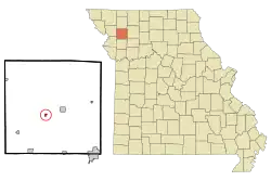 Location of Amity, Missouri