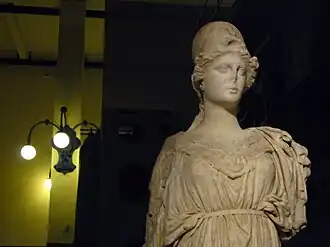 A statue of the Minerva/Athena of the Capital at the Centrale Montemartini Museum, Rome.