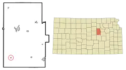 Location within Dickinson County and Kansas