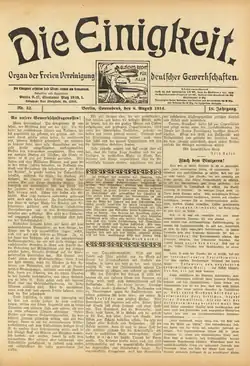 Die Einigkeit, organ of the FVdG