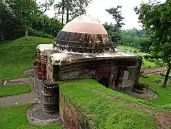 The gateway featuring semicircular dome