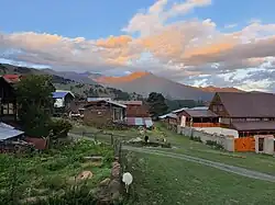 view from inside the village