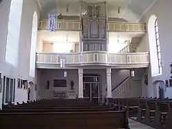 The gallery of St. Lawrence with an organ of Wilhelm Schwarz & Sohn