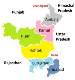 Karnal Division in Haryana State