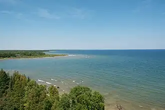 View towards the mainland as seen from the lighthouse