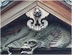 Dragon at Ryūtaku-ji Temple structure, Japan.