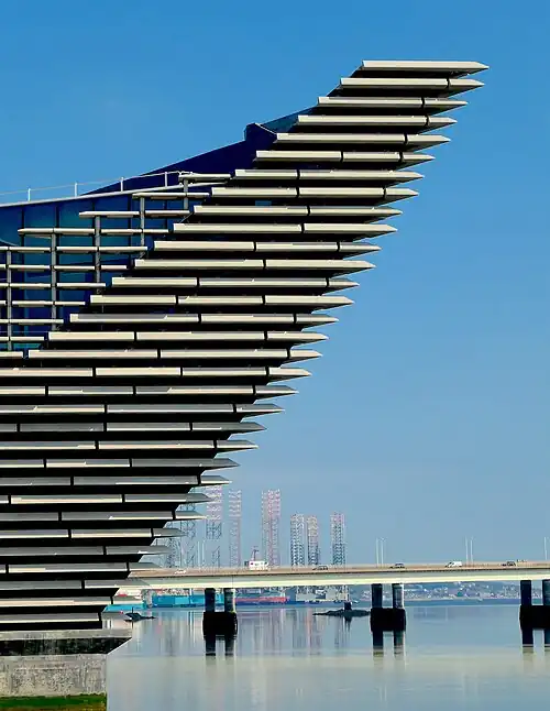 Detail of the building from the west