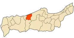 Location of Sidi Ghiles within Tipaza Province