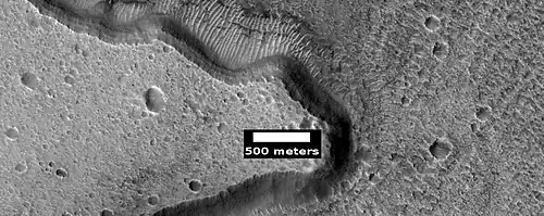 Layered mesa, as seen by HiRISE under HiWish program