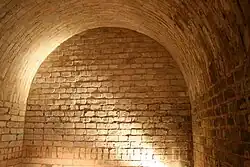 A vaulted tomb chamber made of small bricks from the Eastern Han, at Luoyang