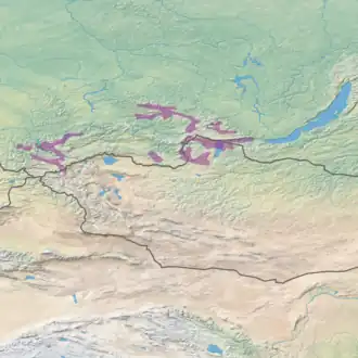 Ecoregion territory (in purple)