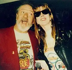 A photo of Ed "Big Daddy" Roth and Wildgirl in April 27, 1991.