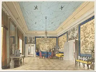 The Chinese Room in the Royal Palace (Berlin); 1850; brush and watercolor and gouache, graphite on white wove paper; Cooper Hewitt, Smithsonian Design Museum