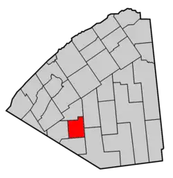 Map highlighting Edwards' location within St. Lawrence County.