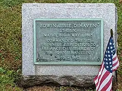 Edwin De Haven's headstone