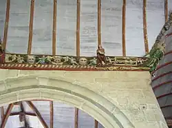 View of one of the many sablières in the church