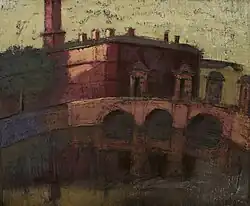 Dusk. Westminster. 2020. Paper, acrylic paint, pastels