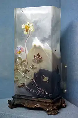 Engraved crystal vase by Gallé, circa 1900