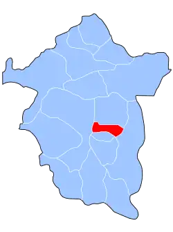 Enugu North (red) in Enugu State (blue)
