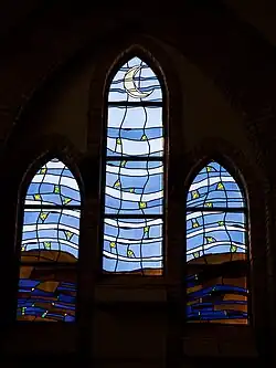 The stained glass windows of the Christ church [es] in Province of Teruel