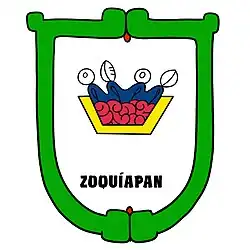 Coat of Arms of the Municipality of Zoquiapan, Puebla; Mexico.