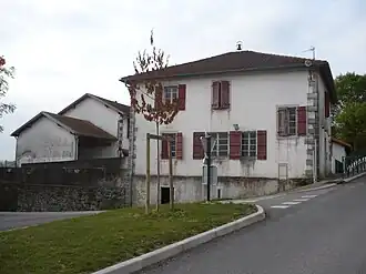School (left) and Town Hall