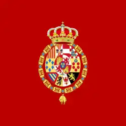 Royal flag of Spain, from 1761 to 1833
