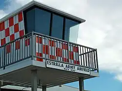 Estrella AAF Tower Entrance is shown at the Paso Robles Airport.