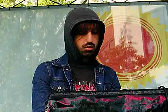 Ethan Kath performing with Crystal Castles at Popped! Music Festival, 2011